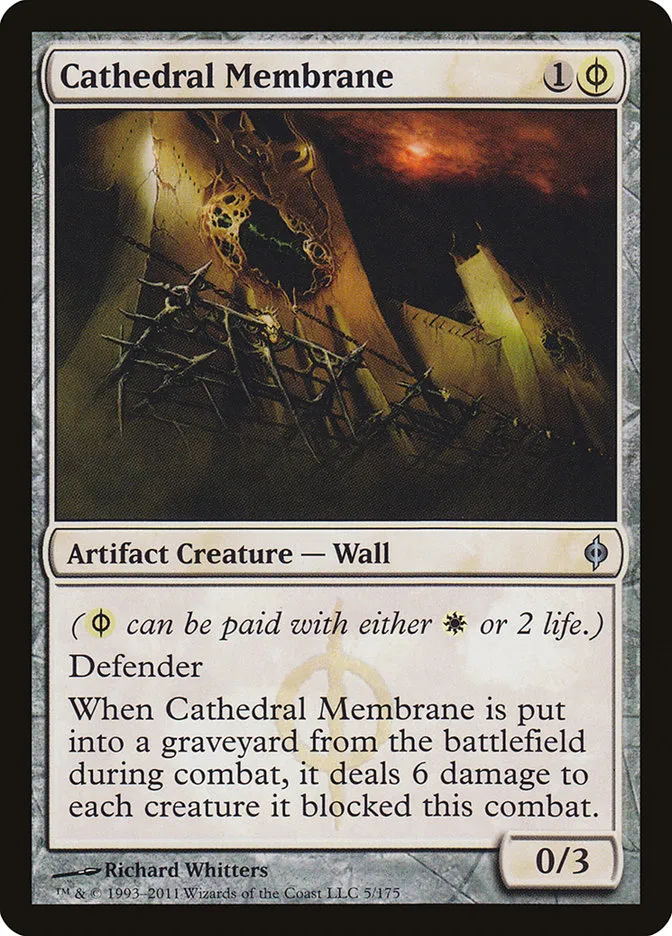 2011 New Phyrexia Cathedral Membrane uncommon #5 uncommon card image