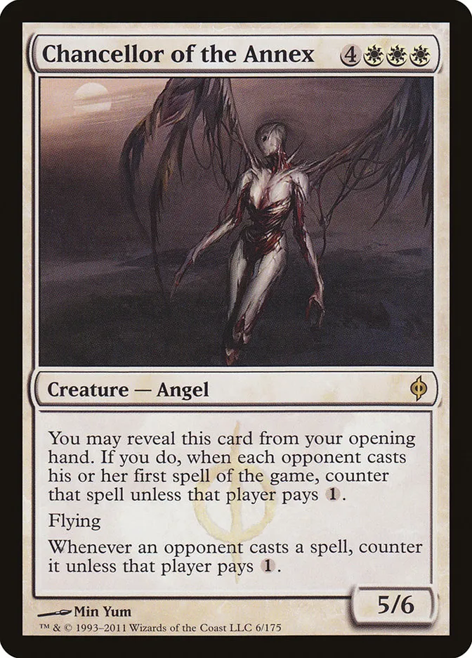 2011 New Phyrexia Chancellor of the Annex #6 rare card image