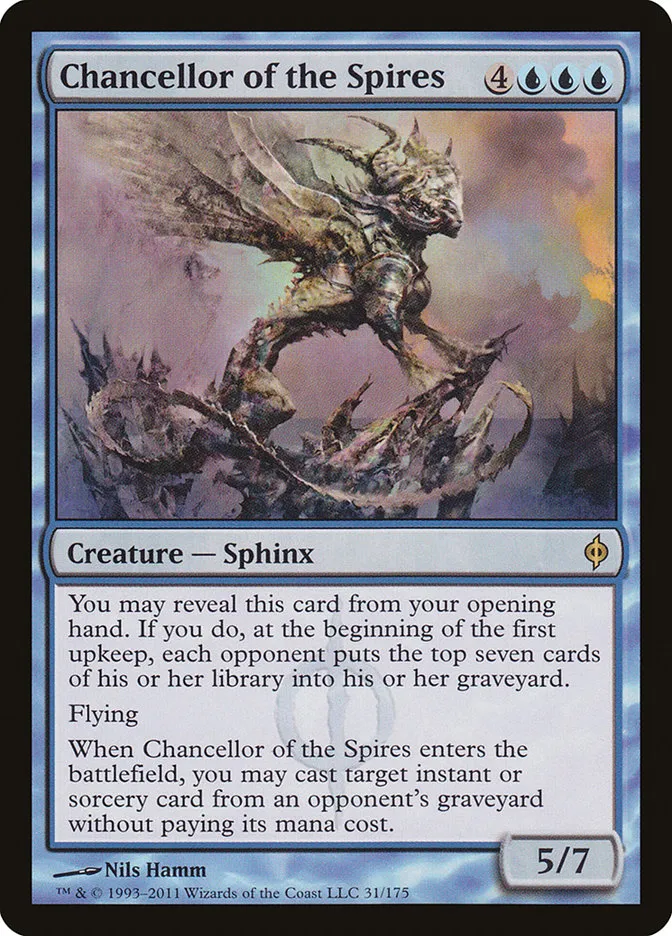 2011 New Phyrexia Chancellor of the Spires #31 rare card image