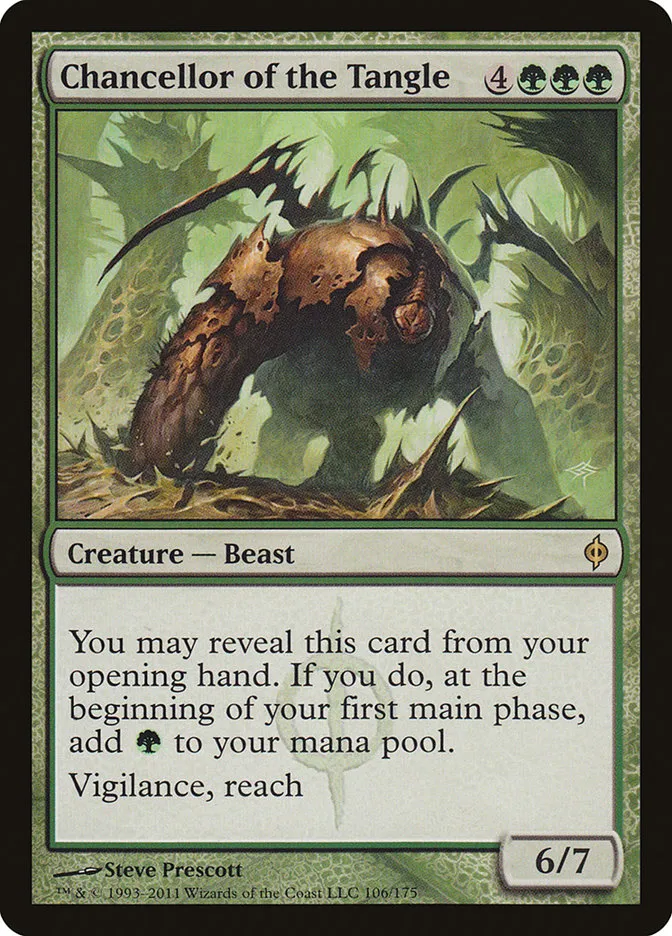 2011 New Phyrexia Chancellor of the Tangle [Foil] rare #106 rare card image