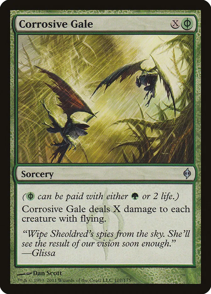 2011 New Phyrexia Corrosive Gale uncommon #107 uncommon card image