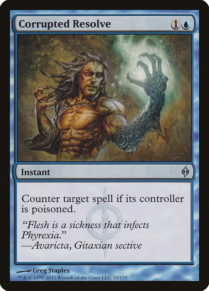 2011 New Phyrexia Corrupted Resolve uncommon #32 uncommon card image