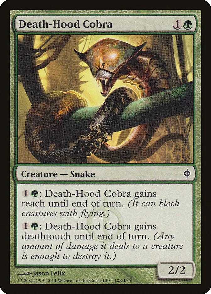 2011 New Phyrexia Death-Hood Cobra common #108 common card image
