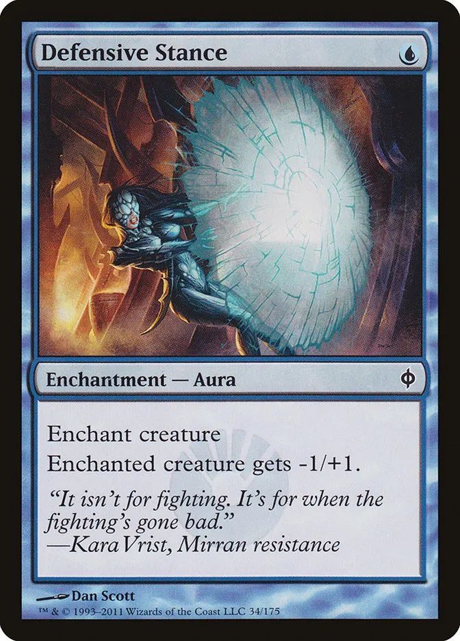 2011 New Phyrexia Defensive Stance common #34 common card image