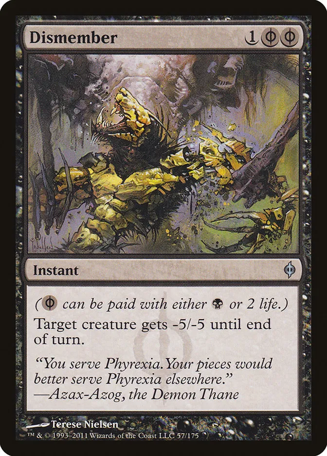 2011 New Phyrexia Dismember uncommon #57 uncommon card image