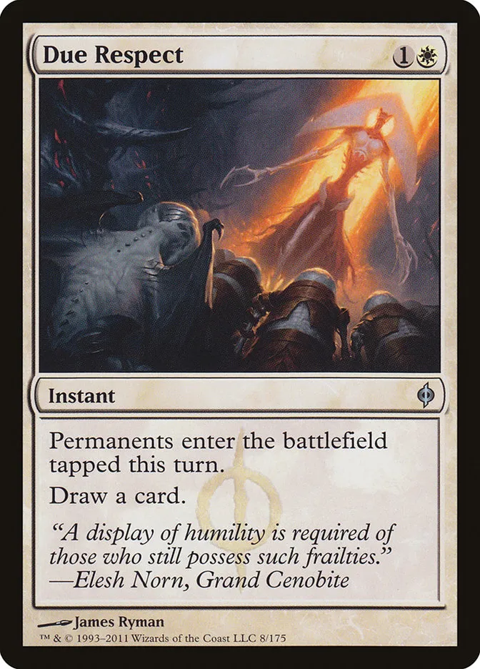 2011 New Phyrexia Due Respect uncommon #8 uncommon card image