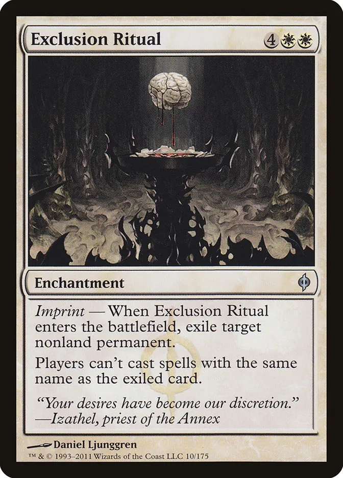 2011 New Phyrexia Exclusion Ritual uncommon #10 uncommon card image