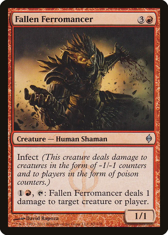 2011 New Phyrexia Fallen Ferromancer uncommon #82 uncommon card image