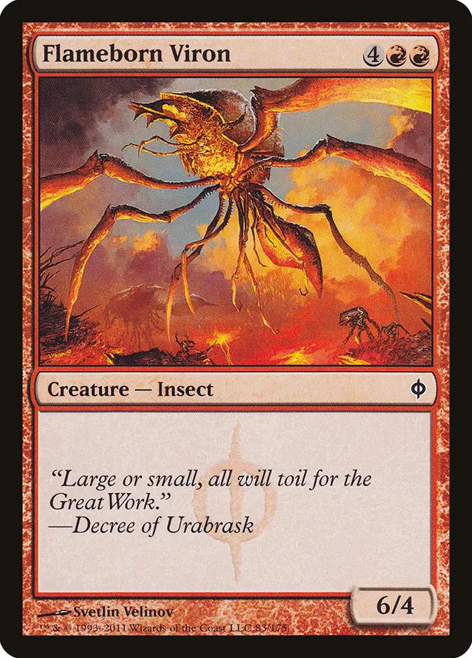 2011 New Phyrexia Flameborn Viron common #83 common card image