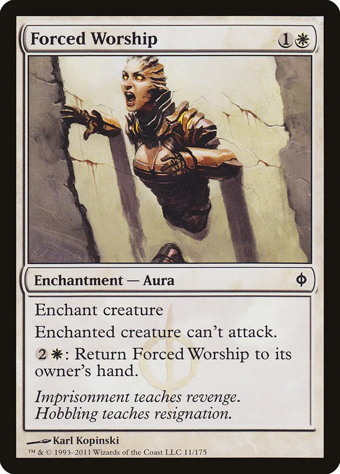 2011 New Phyrexia Forced Worship common #11 common card image