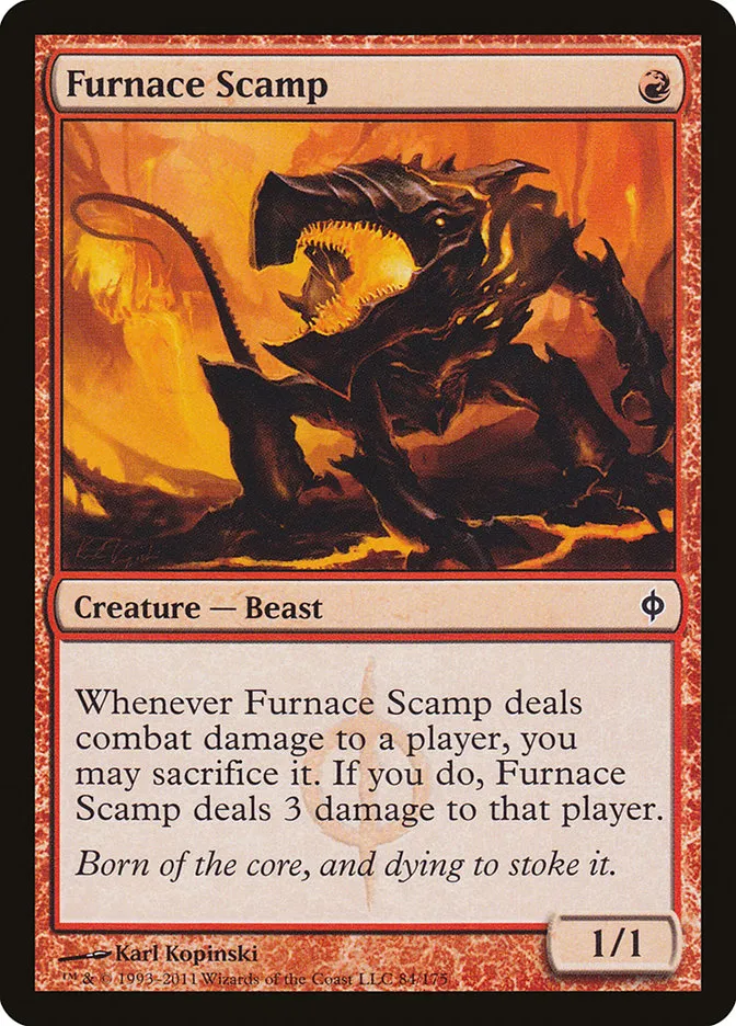 2011 New Phyrexia Furnace Scamp common #84 common card image