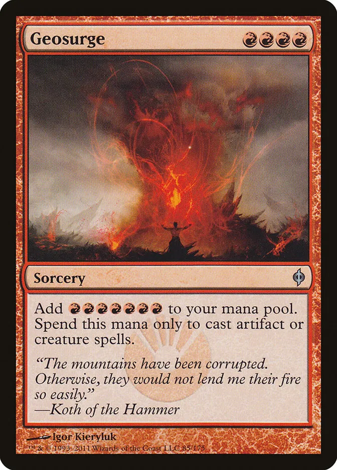 2011 New Phyrexia Geosurge uncommon #85 uncommon card image