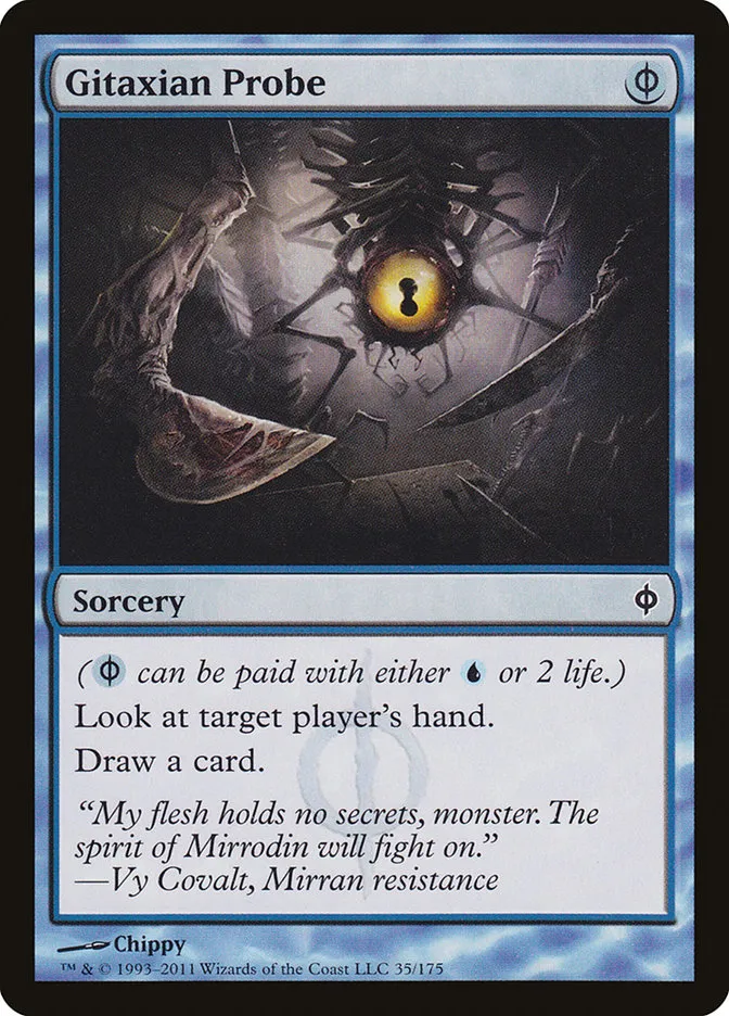 2011 New Phyrexia Gitaxian Probe common #35 common card image