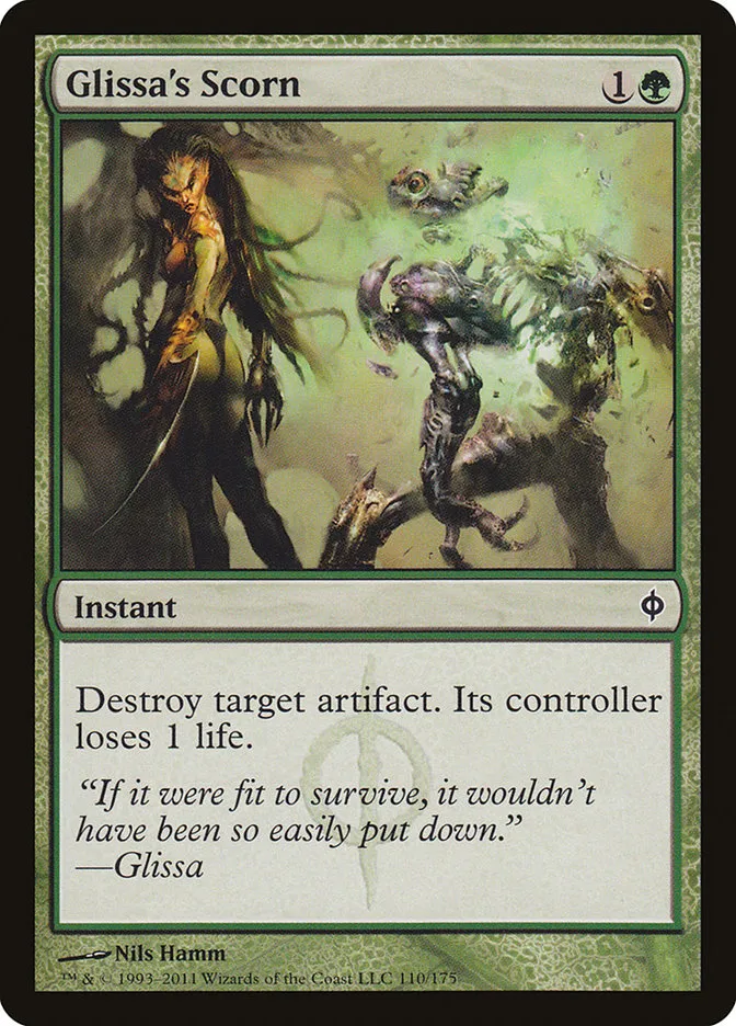 2011 New Phyrexia Glissa's Scorn common #110 common card image