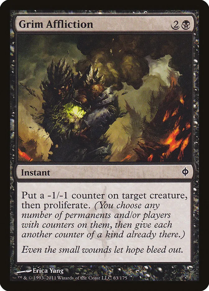 2011 New Phyrexia Grim Affliction common #63 common card image