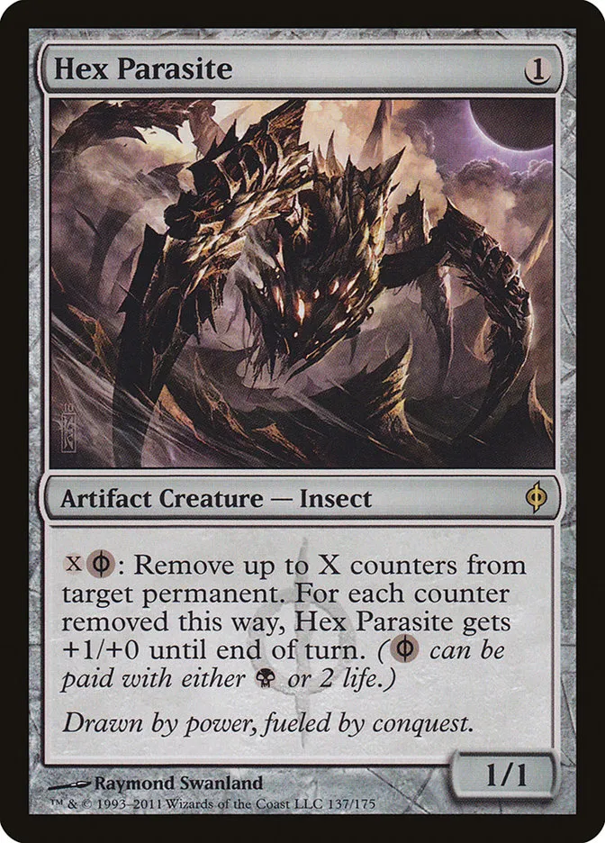 2011 New Phyrexia Hex Parasite #137 rare card image