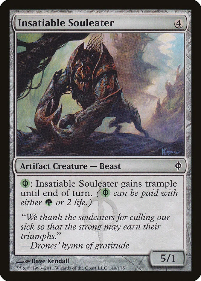 2011 New Phyrexia Insatiable Souleater common #140 common card image