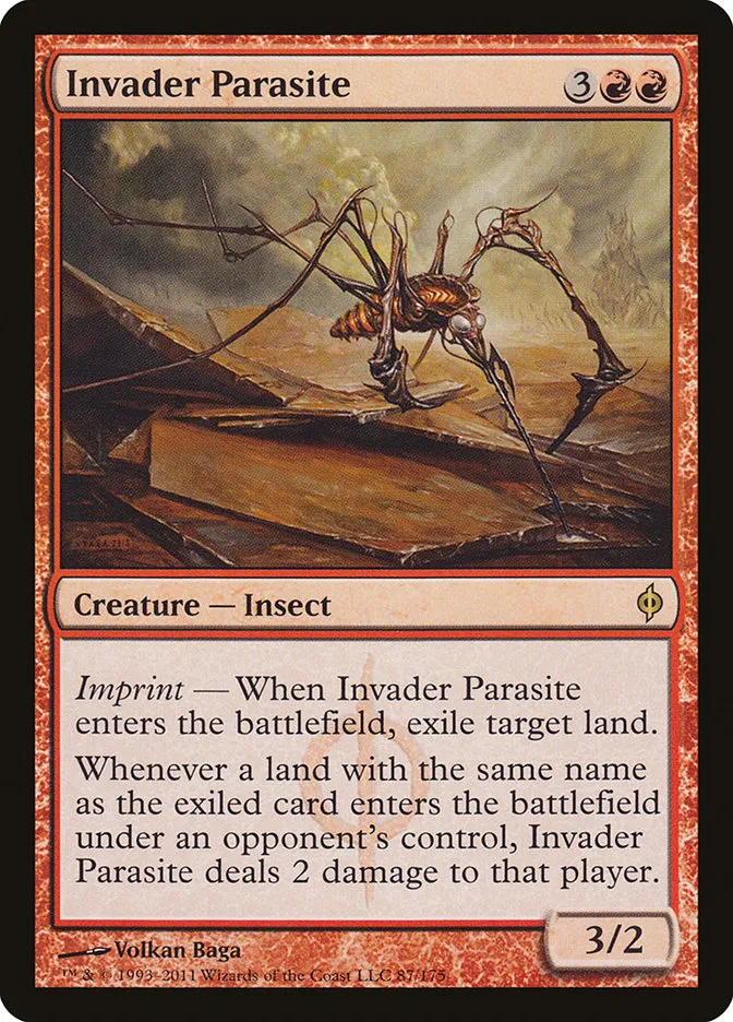 2011 New Phyrexia Invader Parasite rare #87 rare card image
