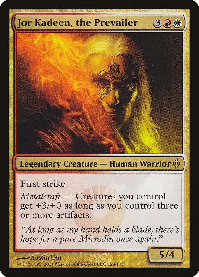 2011 New Phyrexia Jor Kadeen, the Prevailer #128 rare card image