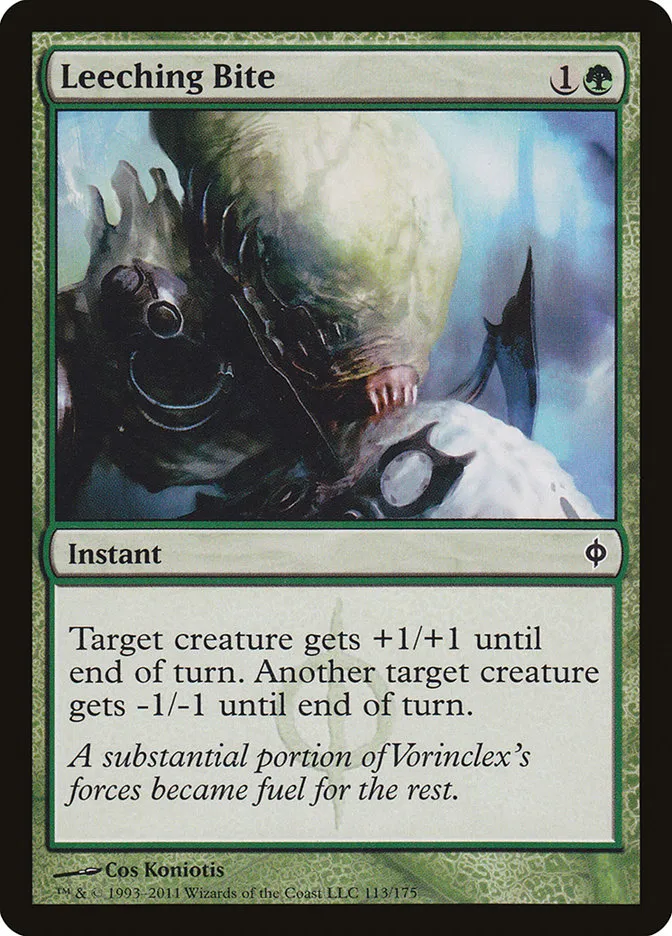 2011 New Phyrexia Leeching Bite common #113 common card image