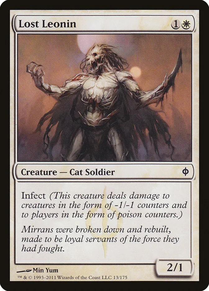 2011 New Phyrexia Lost Leonin [Foil] common #13 common card image