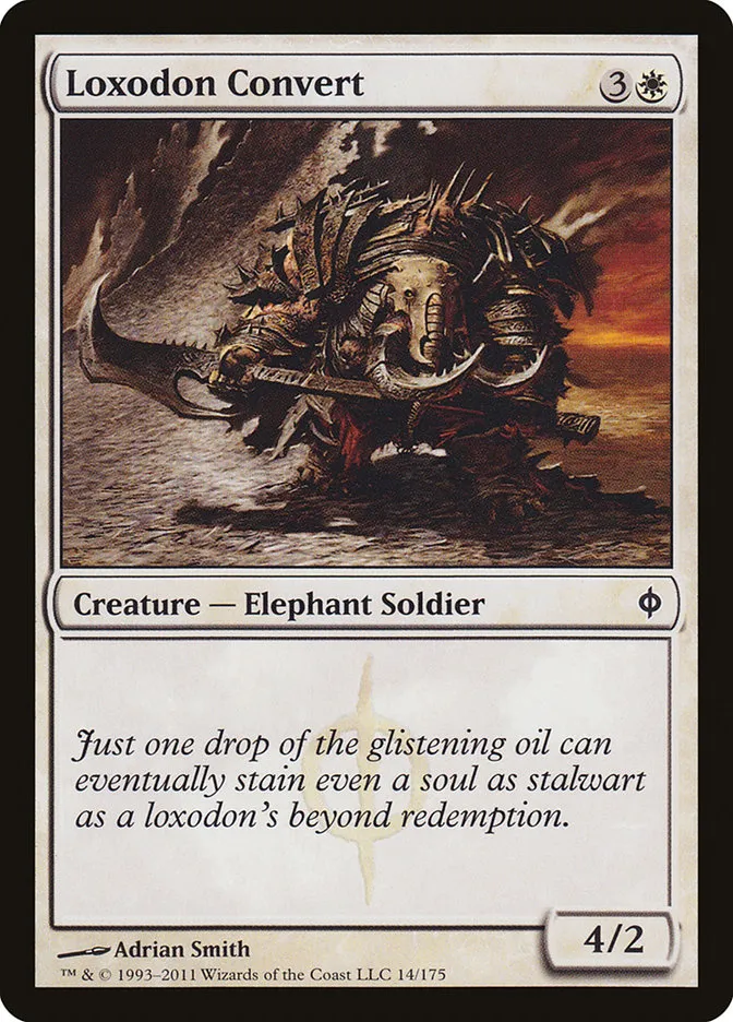 2011 New Phyrexia Loxodon Convert common #14 common card image