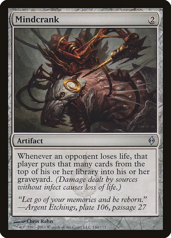 2011 New Phyrexia Mindcrank uncommon #144 uncommon card image