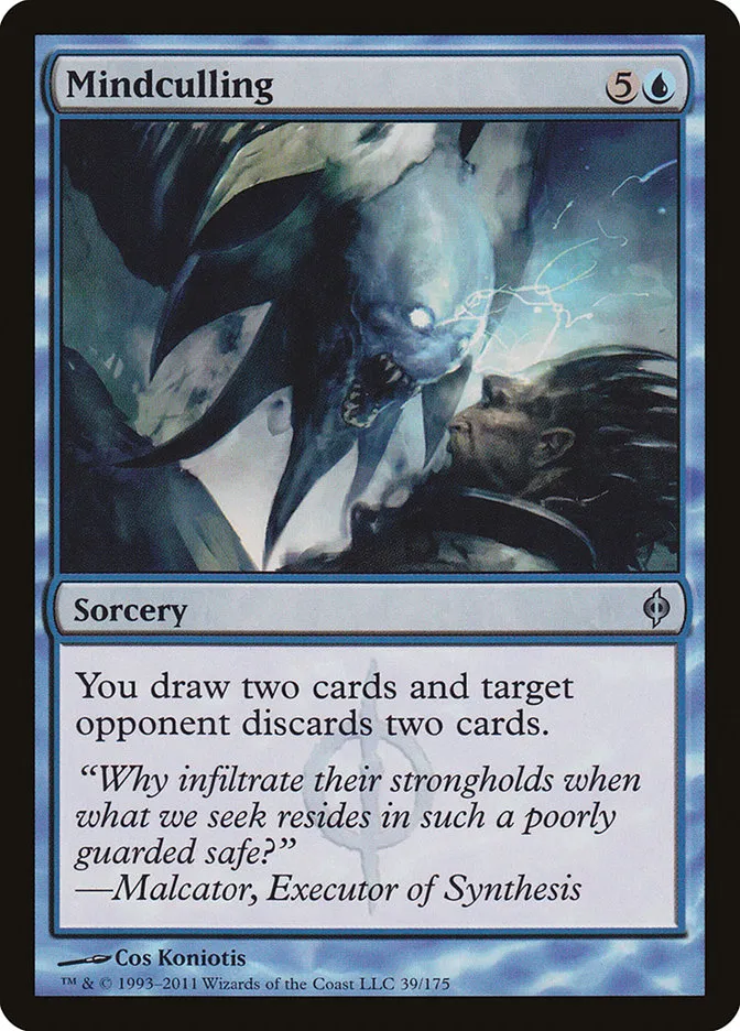 2011 New Phyrexia Mindculling uncommon #39 uncommon card image