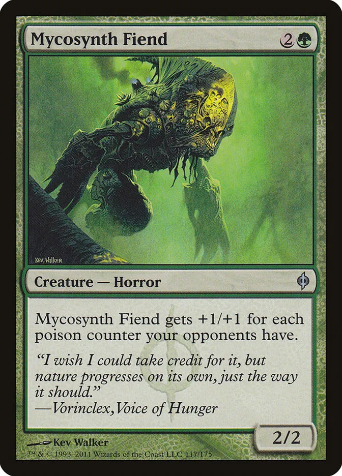 2011 New Phyrexia Mycosynth Fiend uncommon #117 uncommon card image