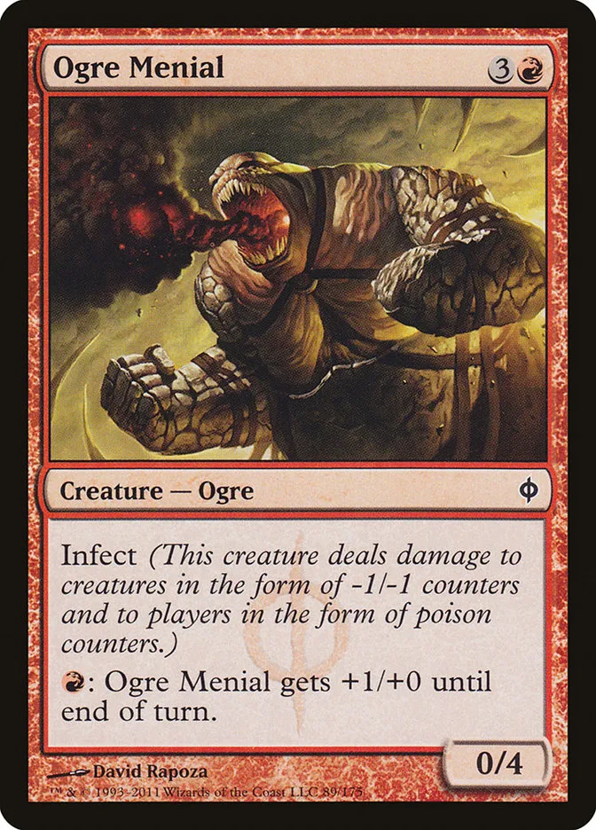 2011 New Phyrexia Ogre Menial common #89 common card image
