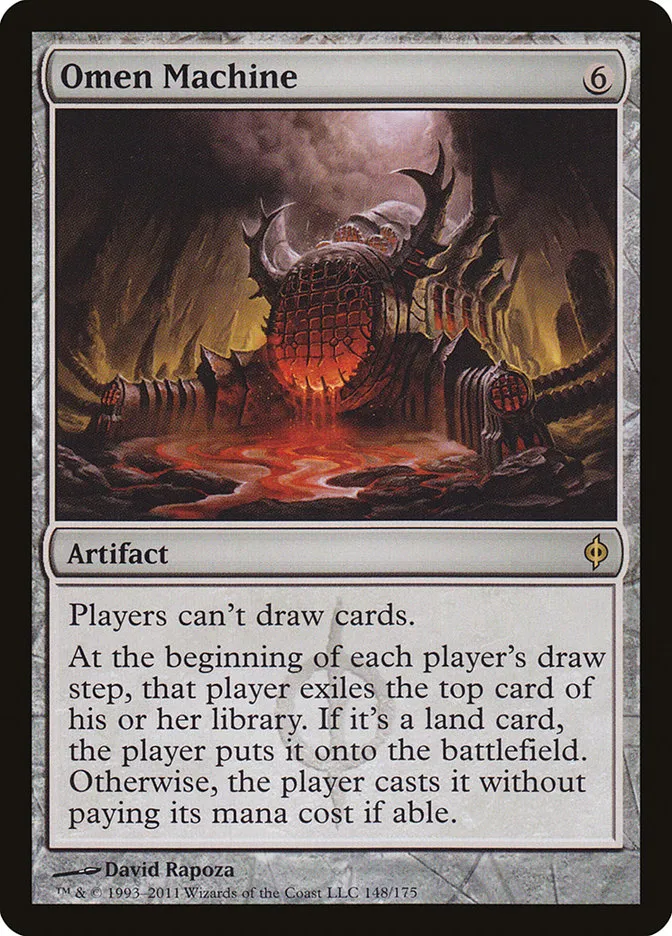 2011 New Phyrexia Omen Machine rare #148 rare card image