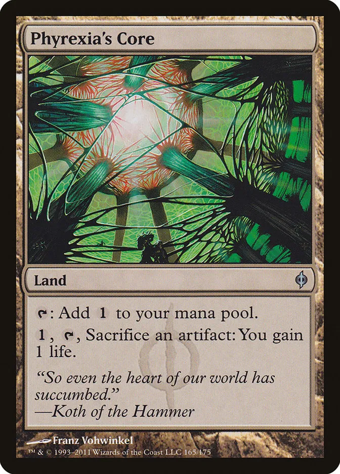 2011 New Phyrexia Phyrexia's Core uncommon #165 uncommon card image