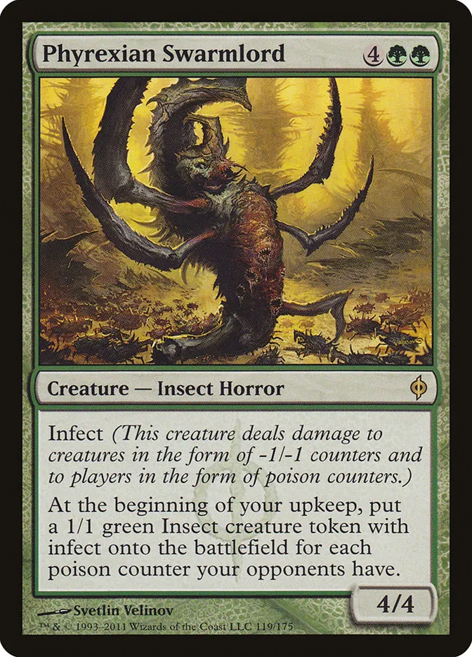 2011 New Phyrexia Phyrexian Swarmlord [Foil] rare #119 rare card image