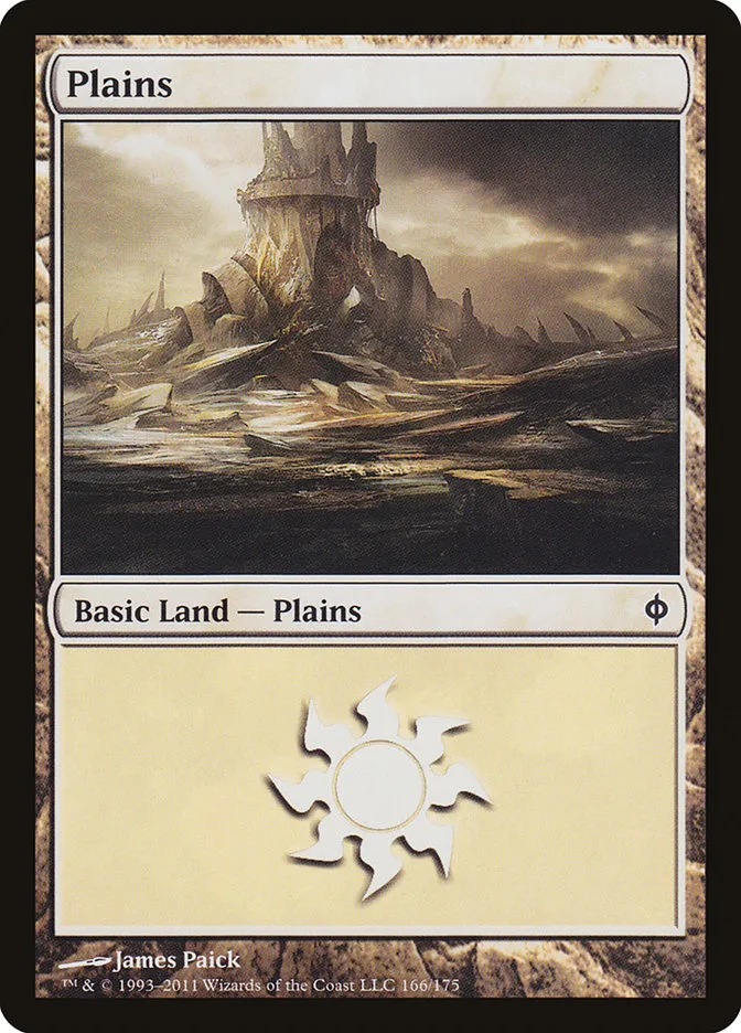 2011 New Phyrexia Plains common #166 common card image