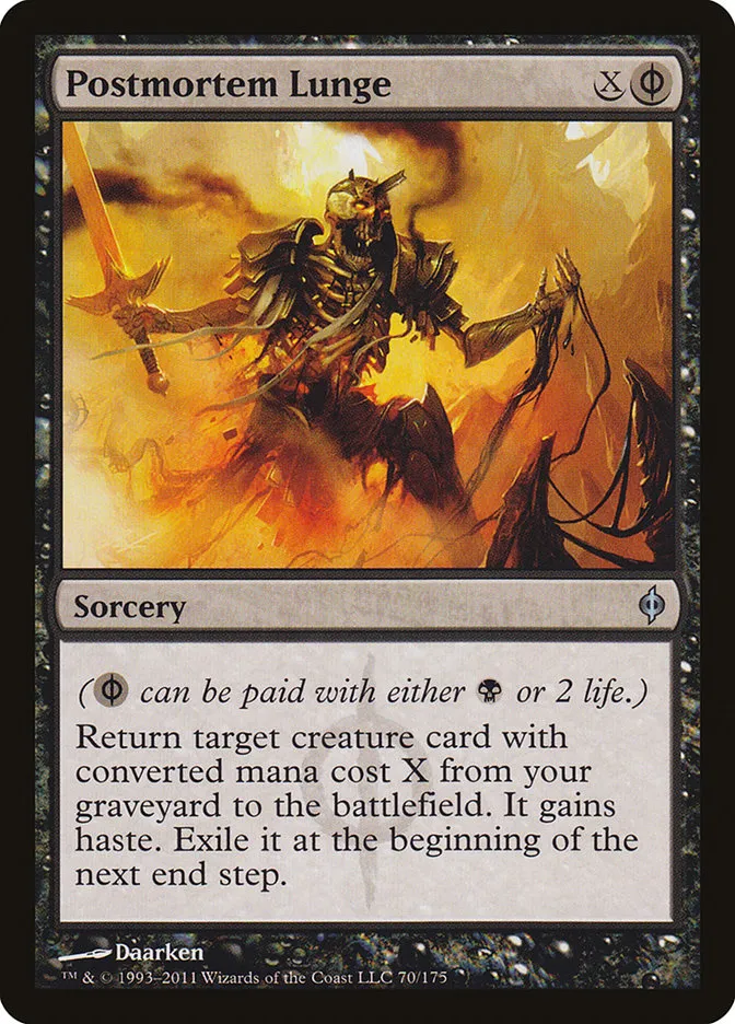 2011 New Phyrexia Postmortem Lunge uncommon #70 uncommon card image