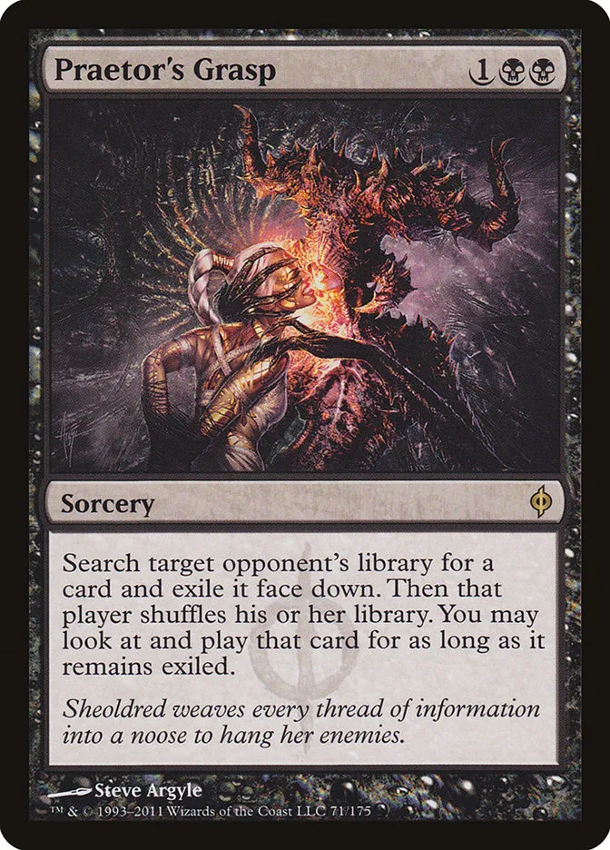 2011 New Phyrexia Praetor's Grasp [Foil] rare #71 rare card image