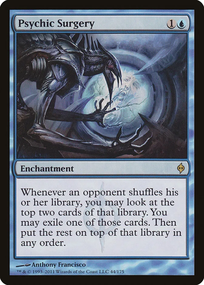 2011 New Phyrexia Psychic Surgery #44 rare card image