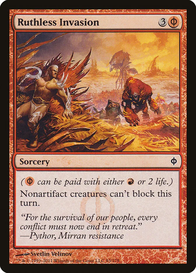 2011 New Phyrexia Ruthless Invasion common #93 common card image