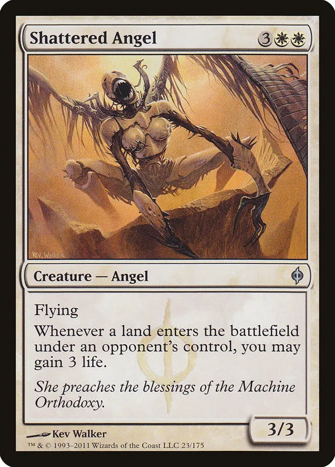 2011 New Phyrexia Shattered Angel #23 uncommon card image