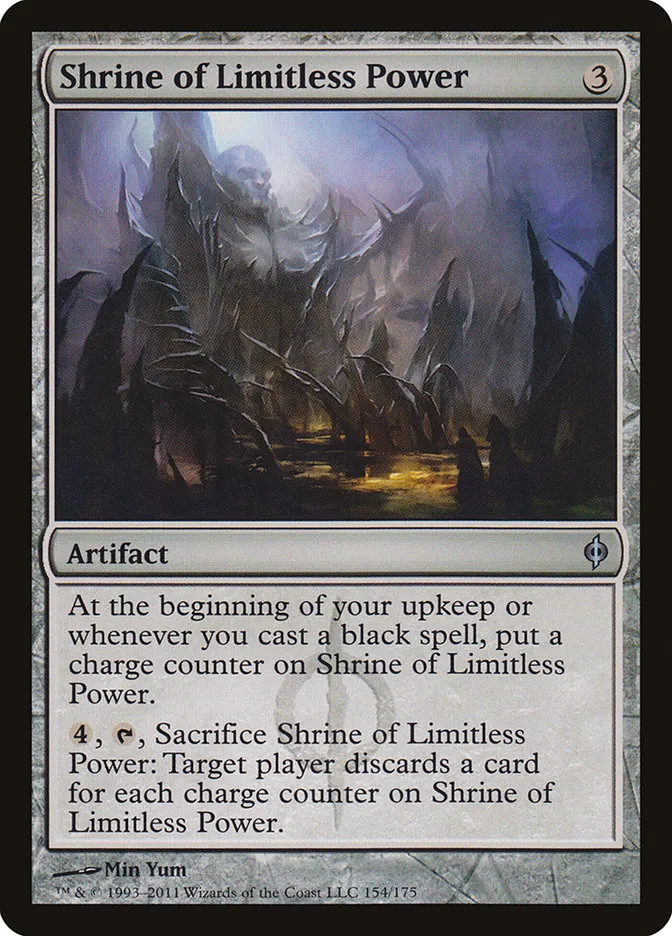 2011 New Phyrexia Shrine of Limitless Power #154 uncommon card image