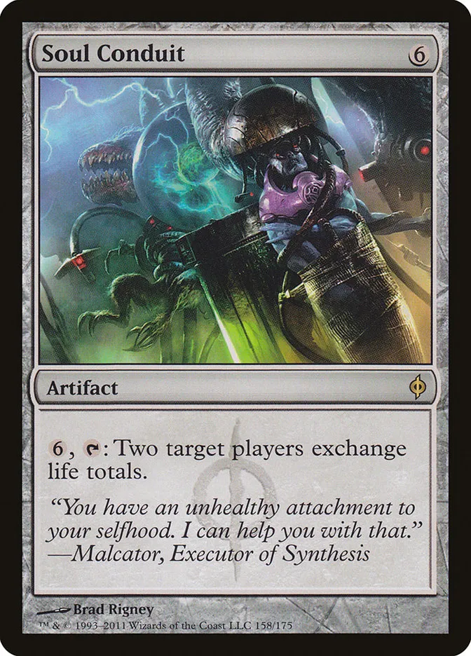 2011 New Phyrexia Soul Conduit #158 rare card image