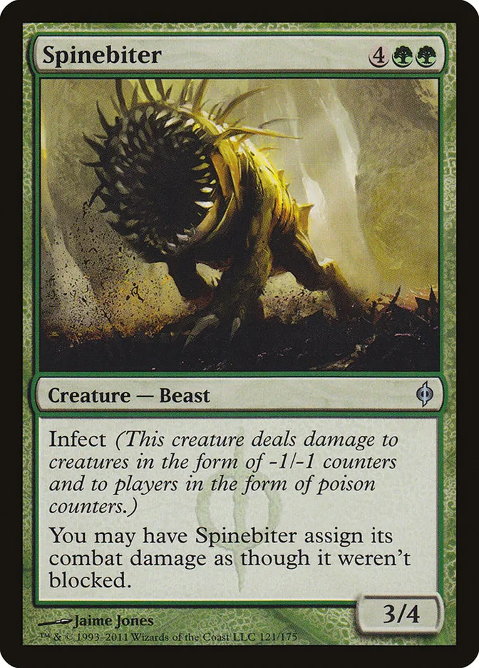 2011 New Phyrexia Spinebiter uncommon #121 uncommon card image
