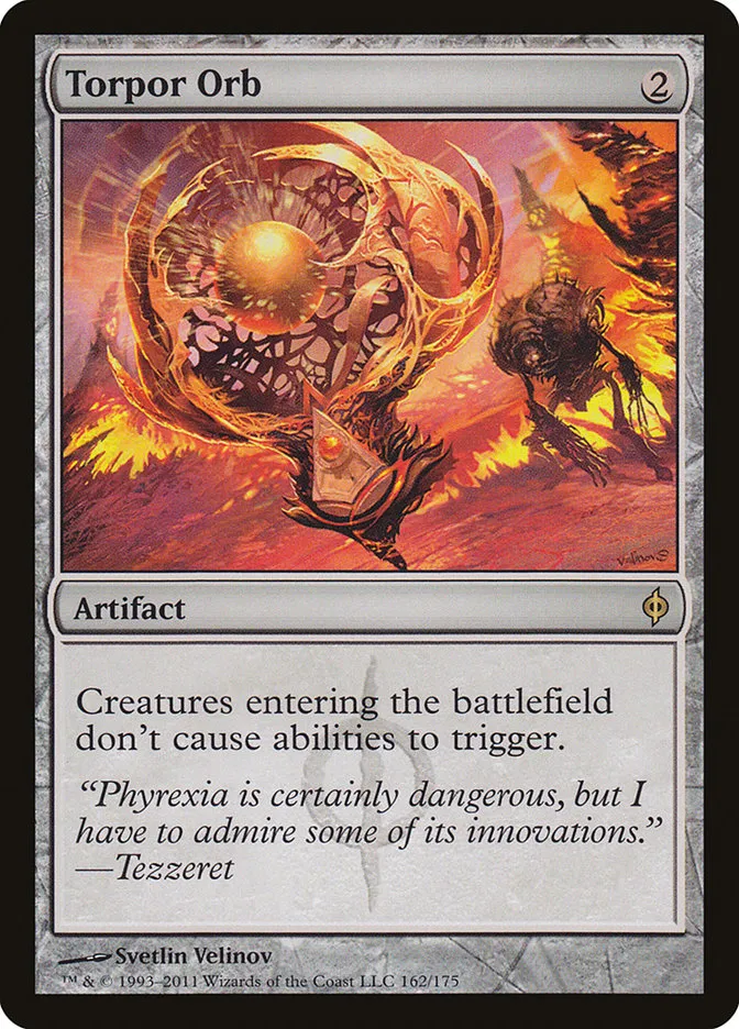 2011 New Phyrexia Torpor Orb [Foil] rare #162 rare card image