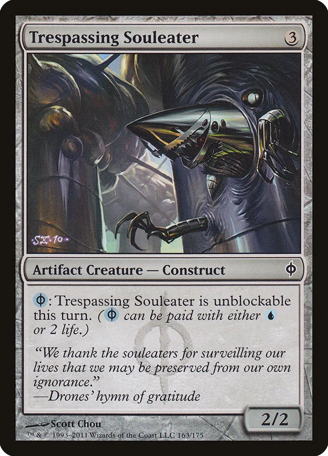 2011 New Phyrexia Trespassing Souleater common #163 common card image