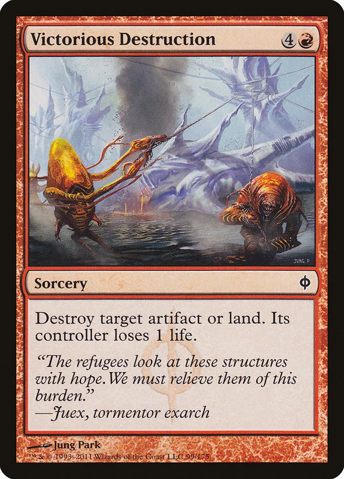 2011 New Phyrexia Victorious Destruction common #99 common card image
