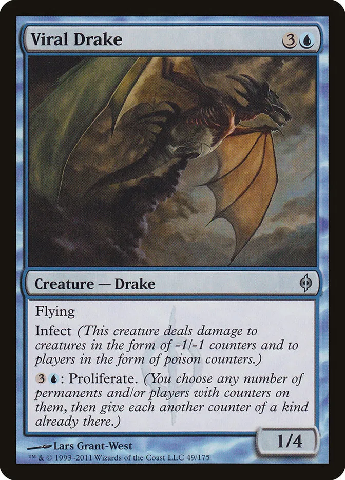 2011 New Phyrexia Viral Drake #49 uncommon card image