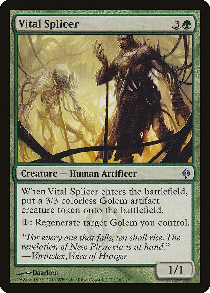 2011 New Phyrexia Vital Splicer uncommon #126 uncommon card image