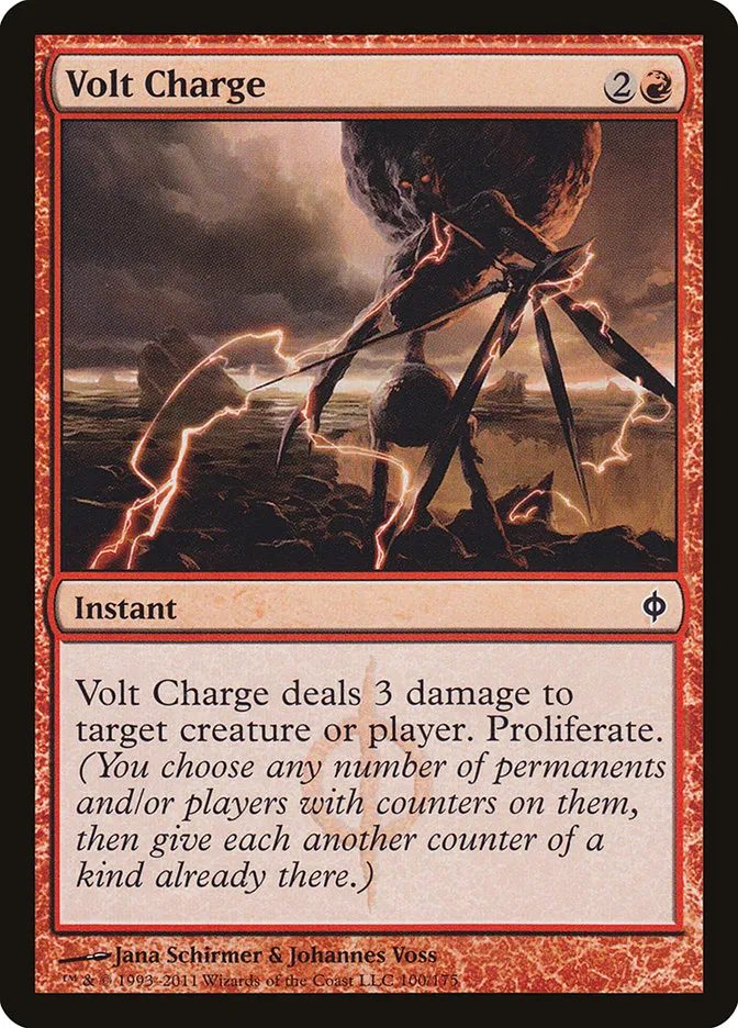 2011 New Phyrexia Volt Charge common #100 common card image