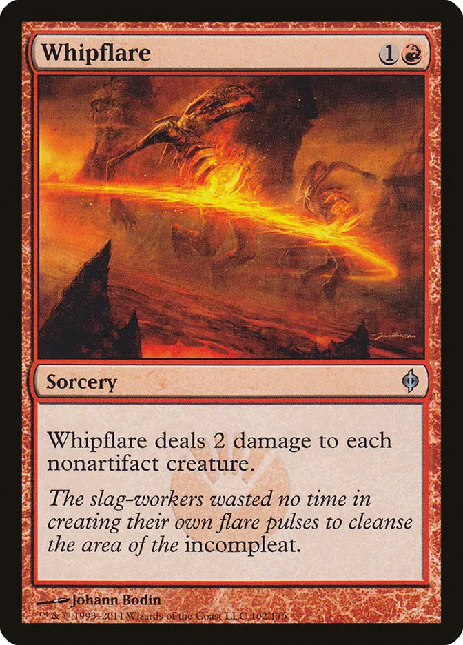 2011 New Phyrexia Whipflare [Foil] uncommon #102 uncommon card image