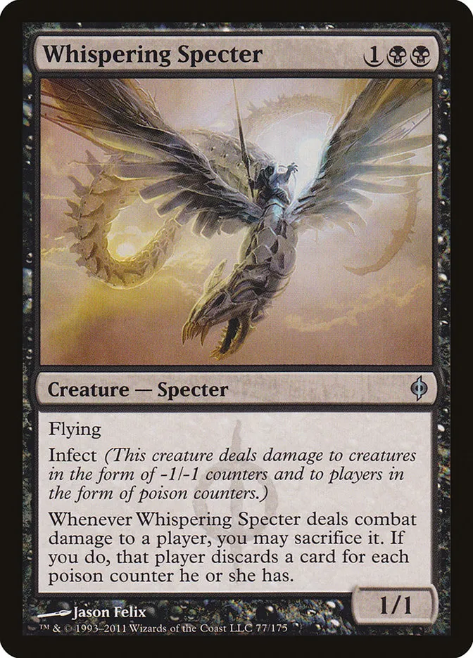2011 New Phyrexia Whispering Specter [Foil] uncommon #77 uncommon card image